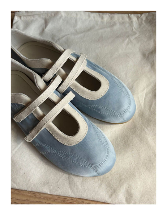 Damen Modische Sneakers mit Doppelriemenverschluss EB