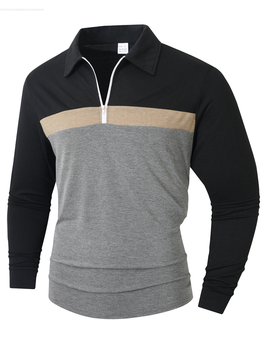 Herren Sportliches Langarmshirt mit Reißverschluss EB