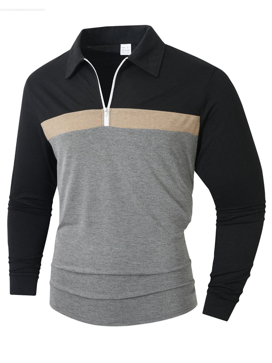 Herren Sportliches Langarmshirt mit Reißverschluss EB