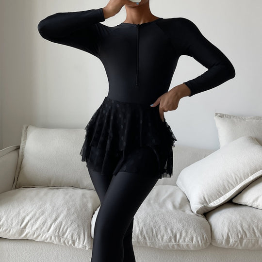 Damen Sportlicher Schwimmanzug mit schwingendem Rock EB