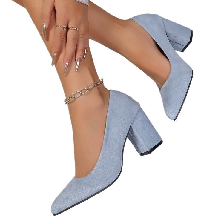 Damen Elegante Pumps mit modernem Blockabsatz EB