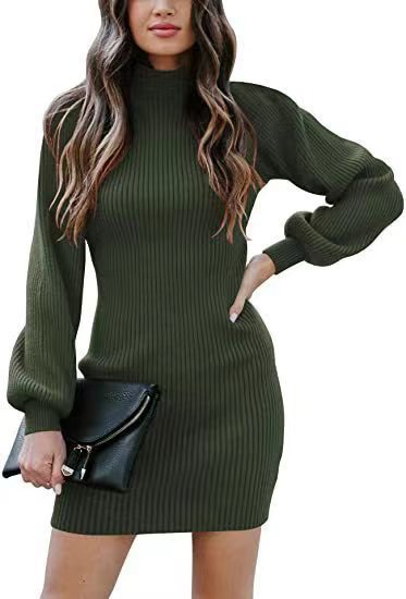 Damen Strickkleid im modernen Rippdesign EB