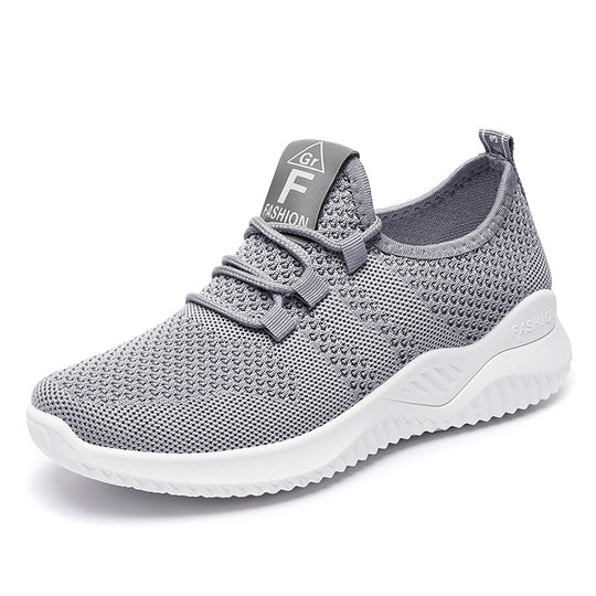 Damen Sportliche und atmungsaktive Mesh-Laufschuhe mit elastischem Schnürsystem EB