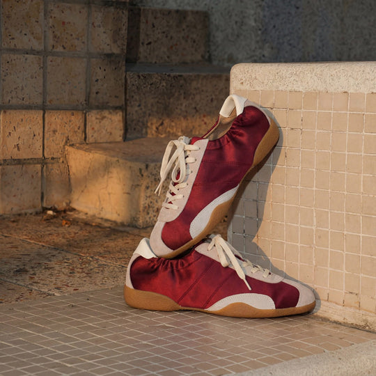 Damen Schnürschuhe im sportlichen Retro-Design mit weichem Obermaterial EB