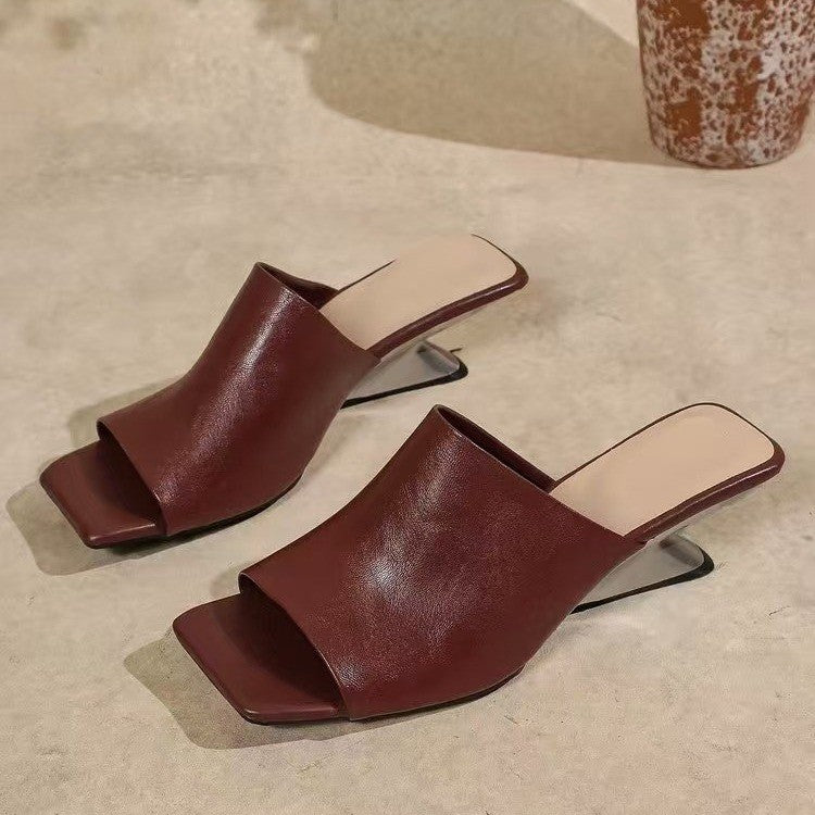 Damen Elegante Slingback-Sandaletten mit transparentem Absatz EB