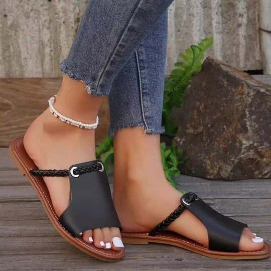 Damen modische Slipper mit geflochtenem Detail EB