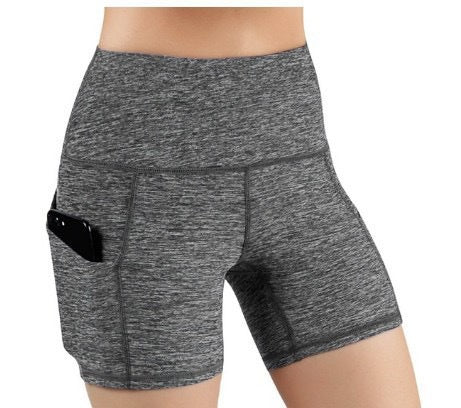 Damen Sportliche Hochtaillierte Shorts EB