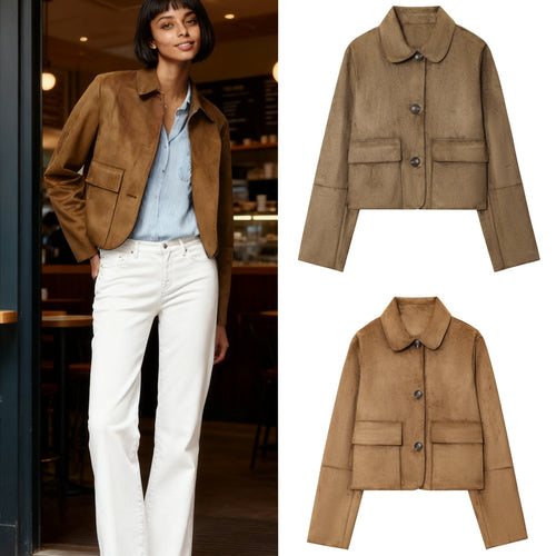 Damen Kurzjacke mit praktischen Taschen EB