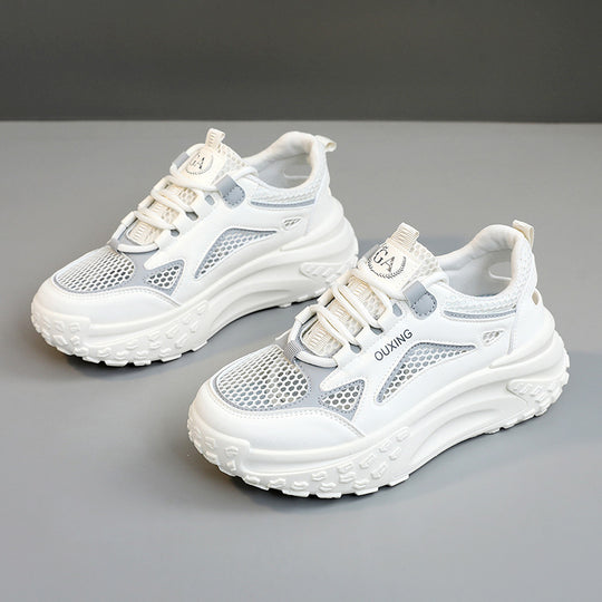Damen Sportliche Mesh Sneakers mit dämpfendem Sohlenprofil und ergonomischem Design EB