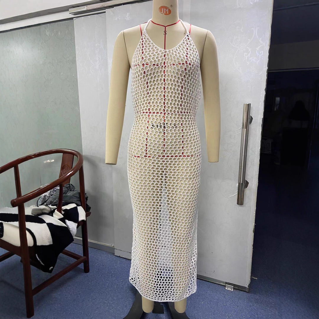 Damen Netzkleid im stylischen figurbetonten Design EB