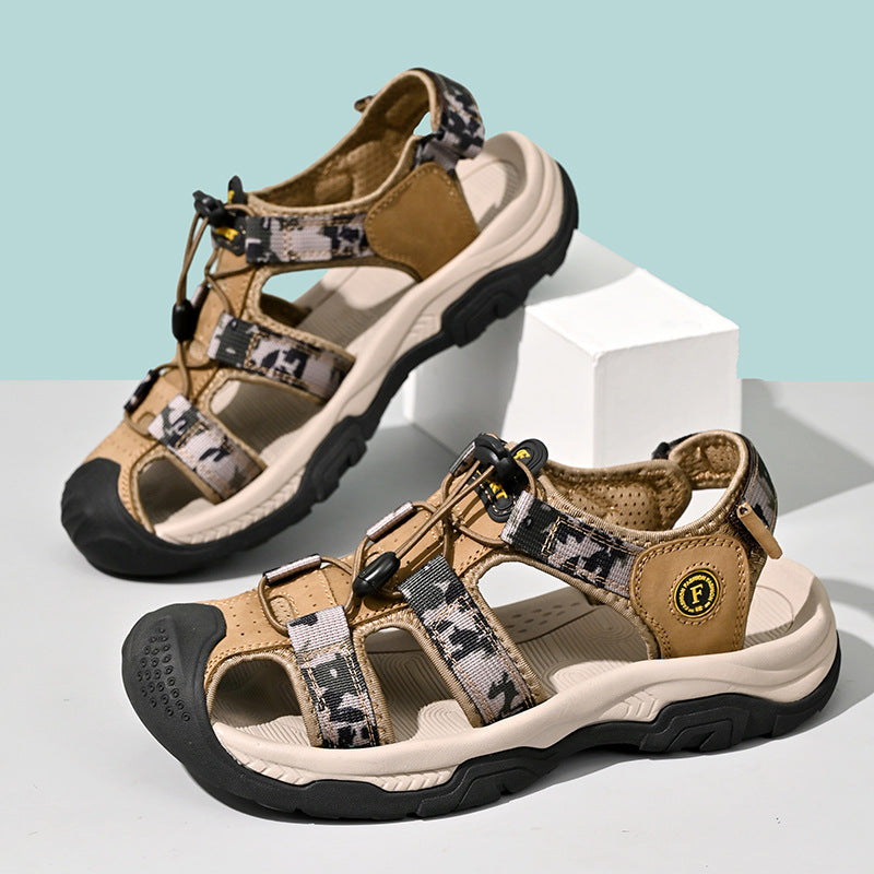 Damen Sportliche Trekking-Sandalen mit rutschfester Sohle und verstellbaren Riemen EB