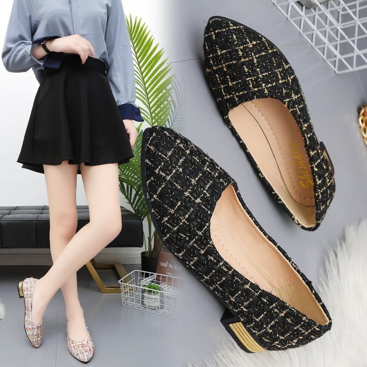 Damen elegante Ballerinas mit modischem Flachabsatz und farbenfrohem Obermaterial EB