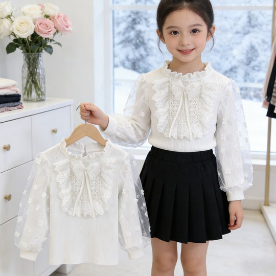 Mädchen Festliche Bluse EB