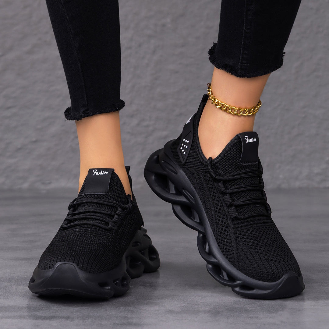 Damen Leichte und atmungsaktive Sport-Sneaker mit dämpfender Sohle EB