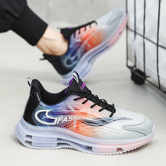 Herren sportlicher Luftkammersneaker mit transparentem TPU-Obermaterial, sichtbarer Luftkapsel und stoßdämpfender Plateausohle EB