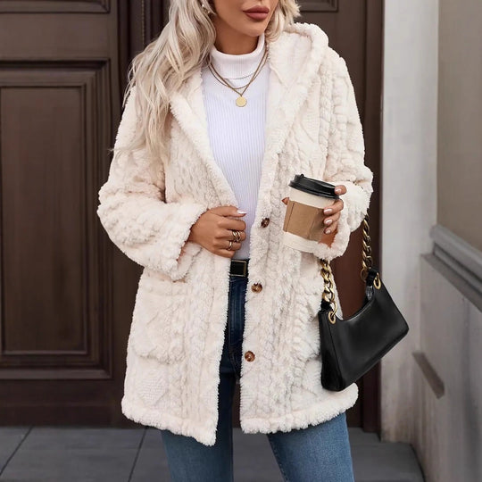 Damen Flauschige Kuscheljacke EB