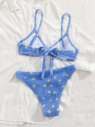 Damen Bikiniset mit verstellbarem Oberteil und hohem Bund EB