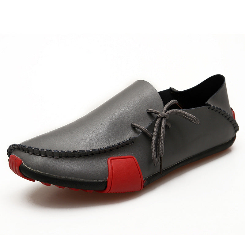 Damen Elegante Mokassins aus feinem Leder mit kontrastrierenden Details EB
