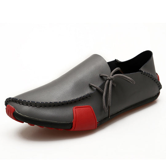 Damen Elegante Mokassins aus feinem Leder mit kontrastrierenden Details EB