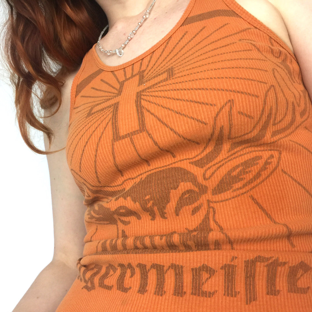 Damen ärmelloses Top im kreativen Retro-Design mit Druck EB