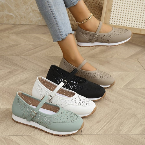 Damen Komfortable Riemchen-Slipper EB