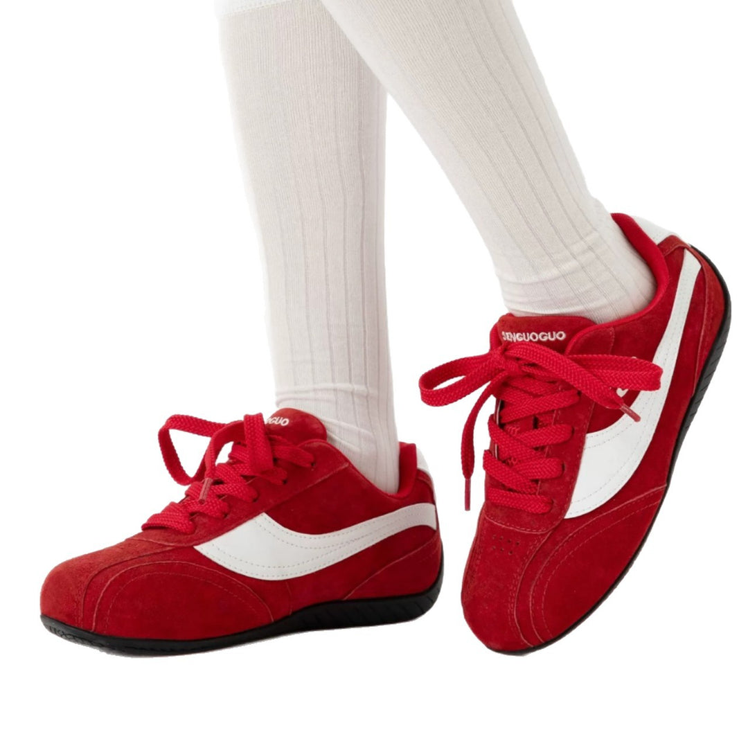 Damen Komfortable Sneakers mit atmungsaktiver Wildleder-Oberfläche und rutschfester Sohle EB
