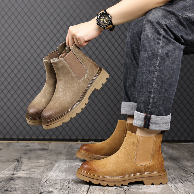 Damen Modische Chelsea-Stiefel mit rutschfester Profilsohle und bequemem Innenfutter EB