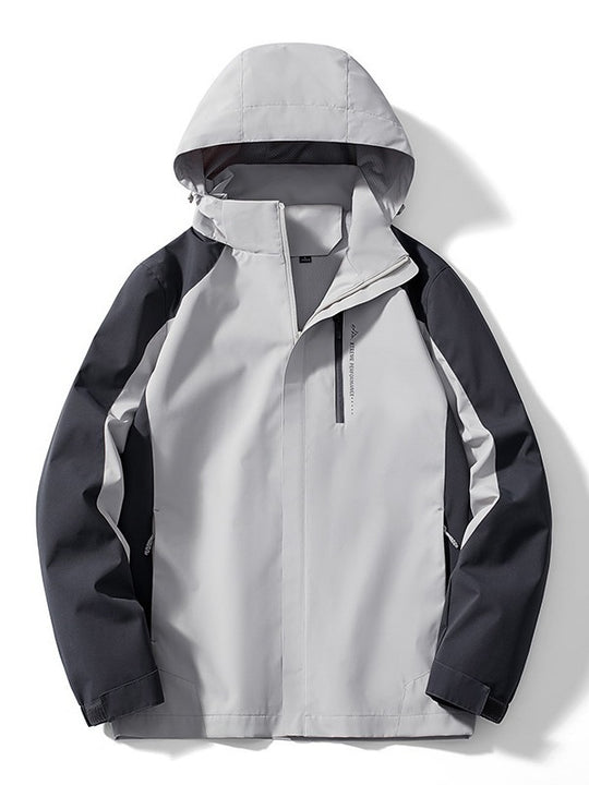 Damen Leichte zweifarbige Softshelljacke mit Kapuze, atmungsaktivem Meshfutter und Brustreißverschluss EB