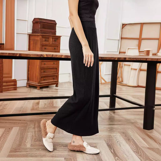 Damen eleganter Rock mit seitlichem Schlitz EB