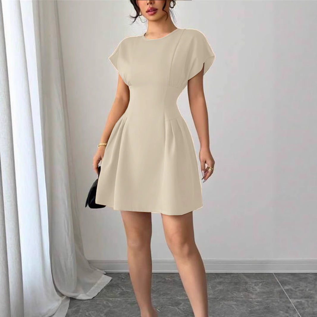 Damen Wickelkleid mit elegantem Schnitt und fließendem Rock EB