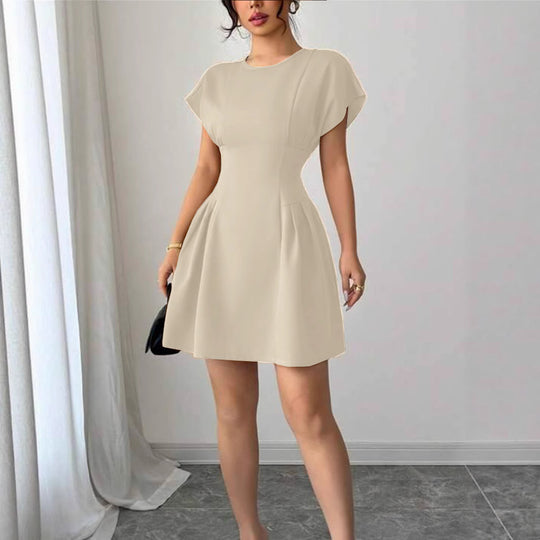 Damen Wickelkleid mit elegantem Schnitt und fließendem Rock EB