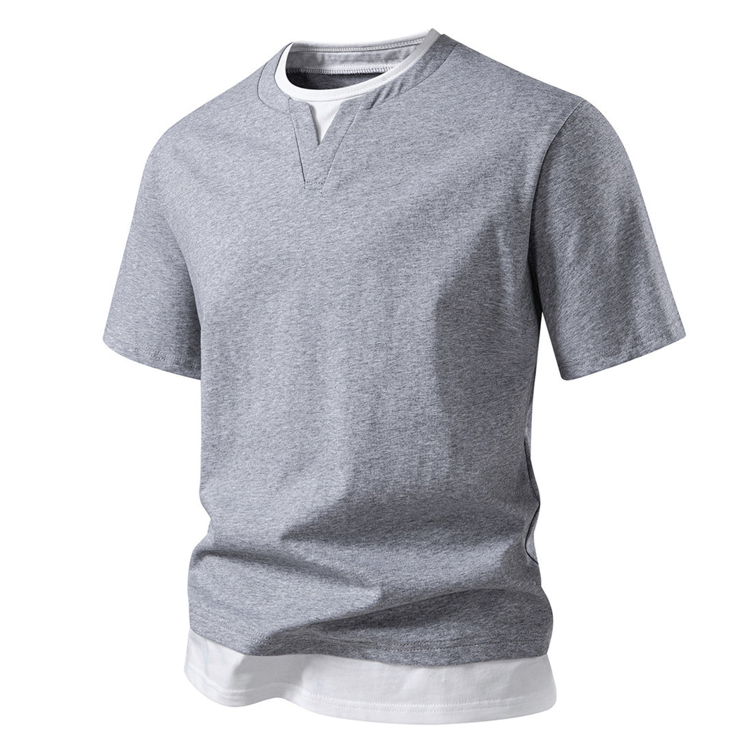 Herren V-Ausschnitt T-Shirt mit modernem Schnitt und lässigem Look EB