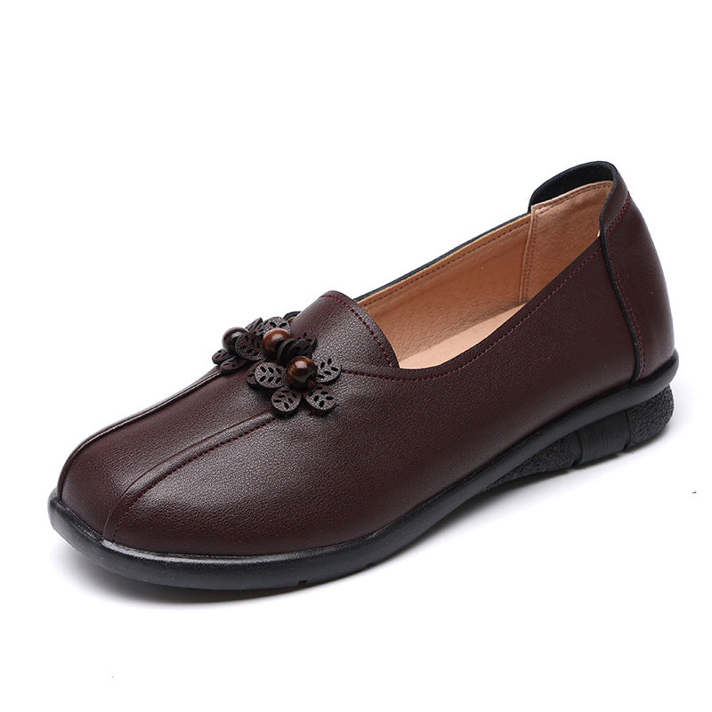 Damen Bequeme Ballerinas mit dekorativen Blumenapplikationen und flexibler Sohle EB