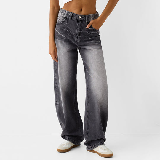 Damen High-Waist Mom-Jeans im lässigen Relaxed-Fit EB