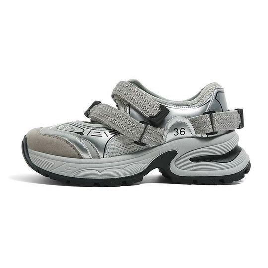 Damen Sportliche Lauf- und Freizeitschuhe mit verstellbaren Riemen und dämpfender Sohle EB