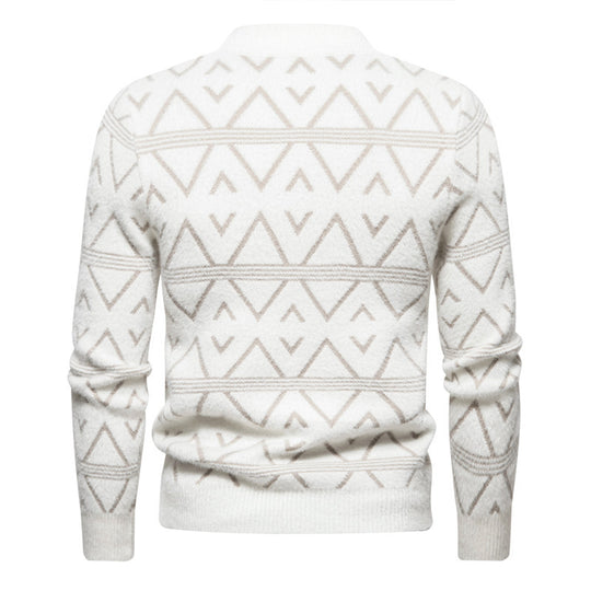 Herren Rollkragenpullover mit modernem Strukturdesign EB