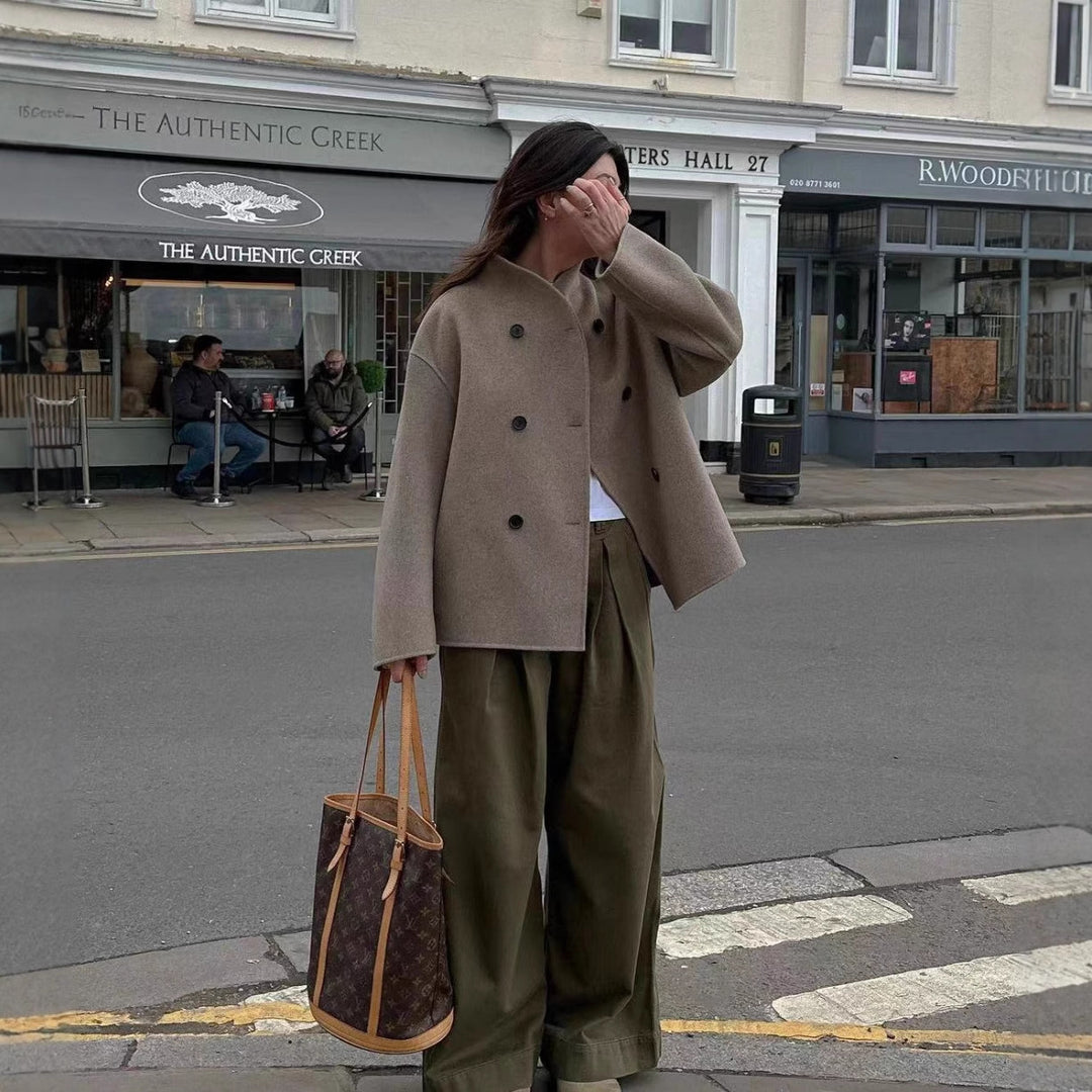 Damen elegante wollene Überjacke EB