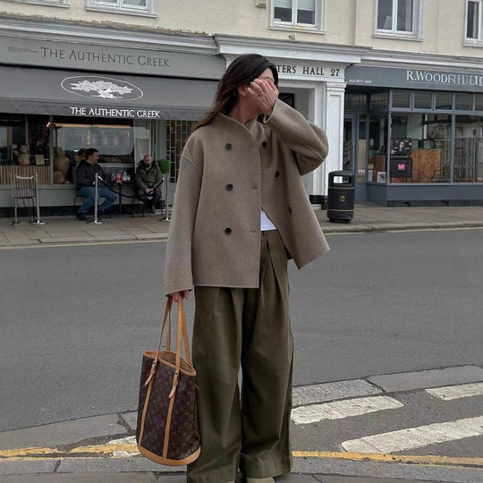 Damen elegante wollene Überjacke EB