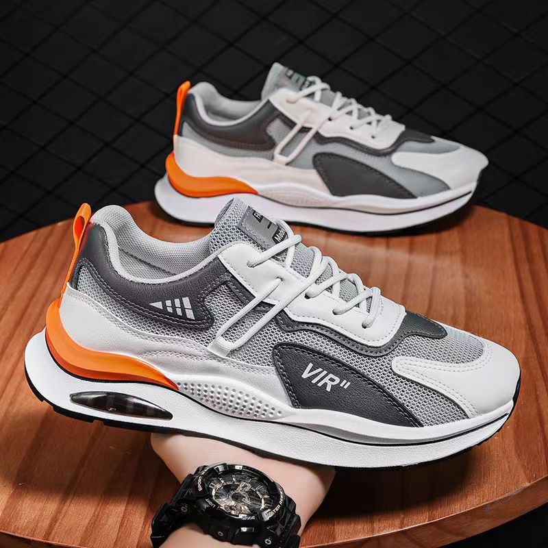 Damen Modische Sneakers mit atmungsaktiven Mesh-Einsätzen und stoßdämpfender Sohle EB