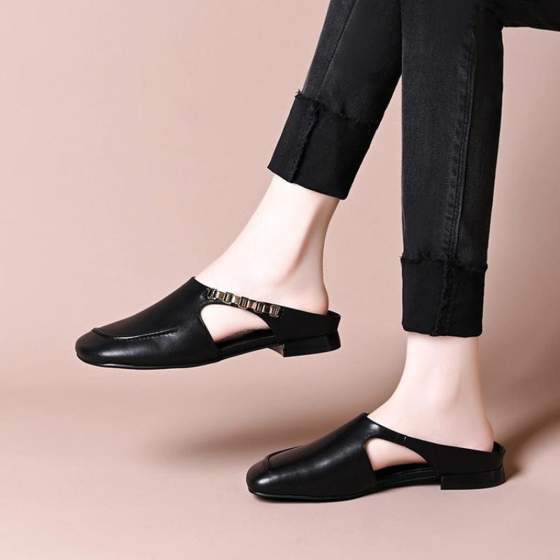 Damen Elegante Clogs mit modischem Riemchen-Design EB