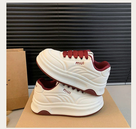 Damen Modische Plateau Sneakers mit komfortabler Dämpfung EB