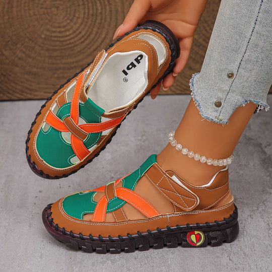 Damen Komfortable Sandalen mit schnittfestem Riemendesign EB