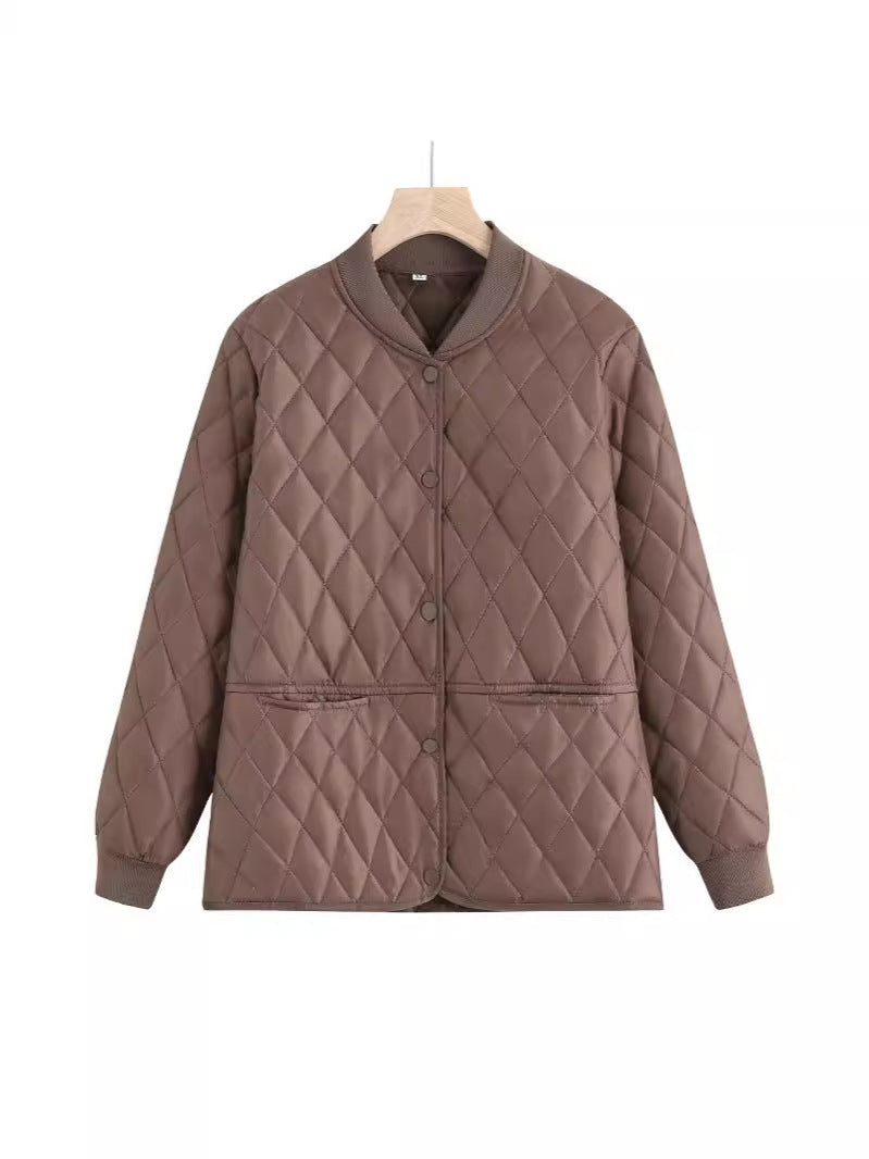 Damen gesteppte Übergangsjacke mit praktischen Taschen und modernem Schnitt EB