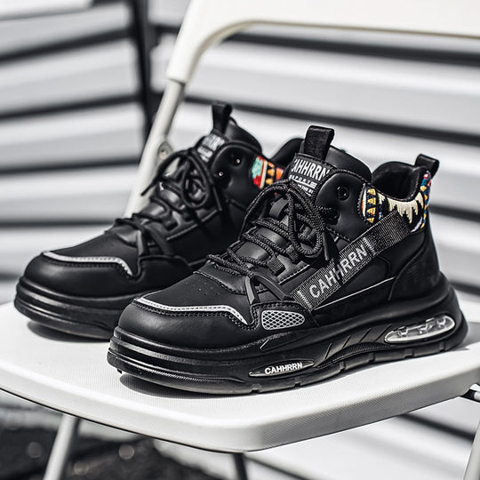 Herren hochgeschnittene Streetstyle-Sneaker mit Luftkapsel-Zwischensohle und tribal-gepolsterter Knöchelmanschette EB