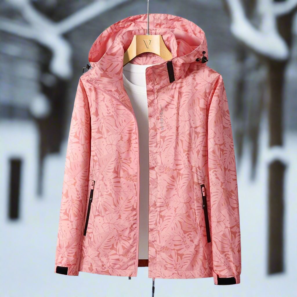 EB | Regenjacke - Leichtes Material - Kapuze & Reißverschluss - Verstellbare Bündchen