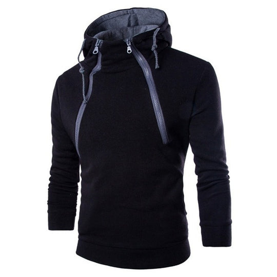Herren moderne Kapuzenpullover mit praktischem Reißverschluss EB