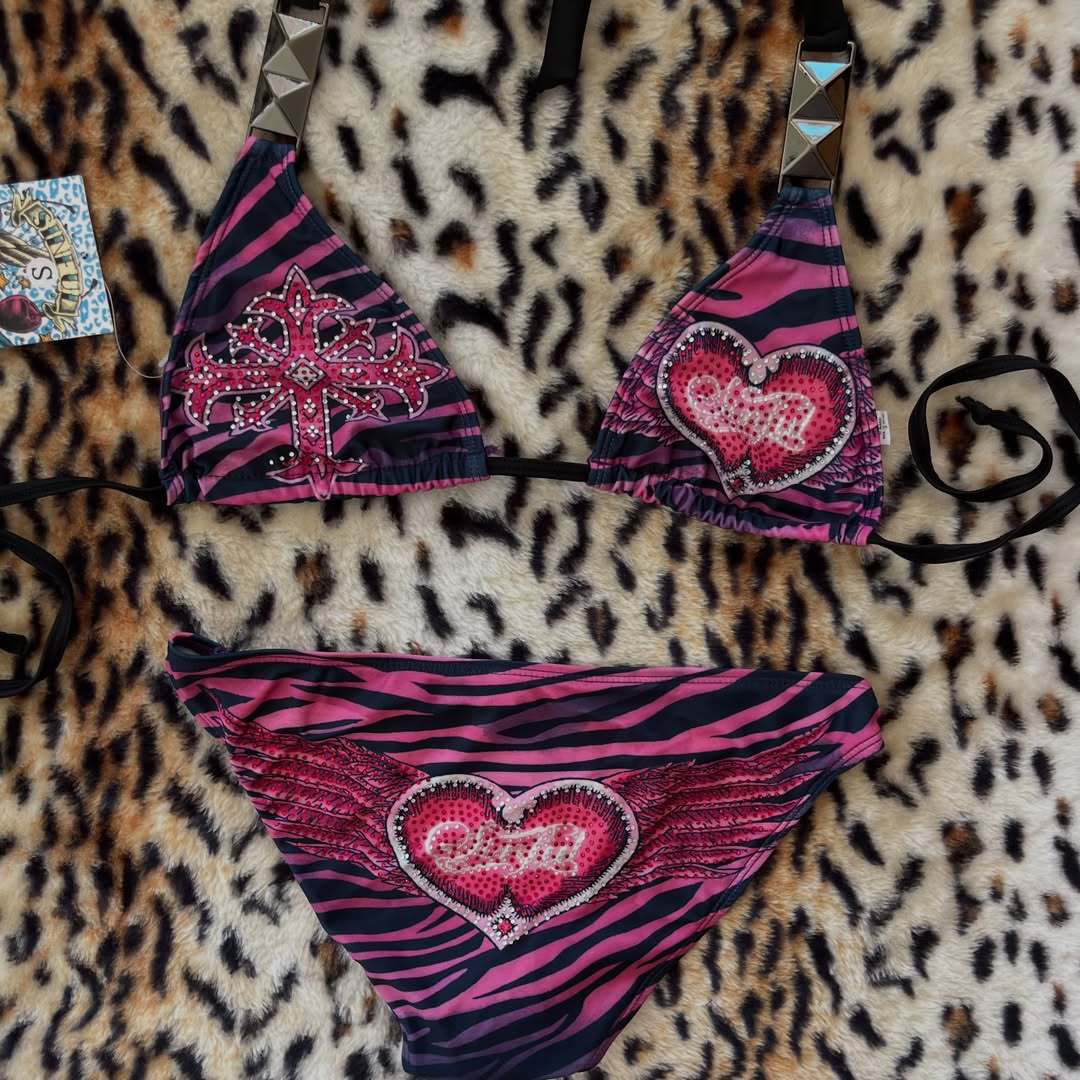 Damen Triangel-Bikini mit Verzierungen EB