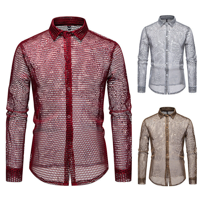 Herren Mesh-Hemd aus hochwertigem Material mit innovativem Design EB
