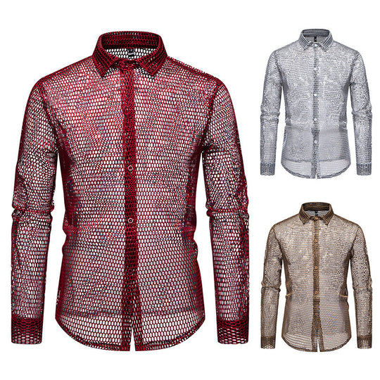 Herren Mesh-Hemd aus hochwertigem Material mit innovativem Design EB