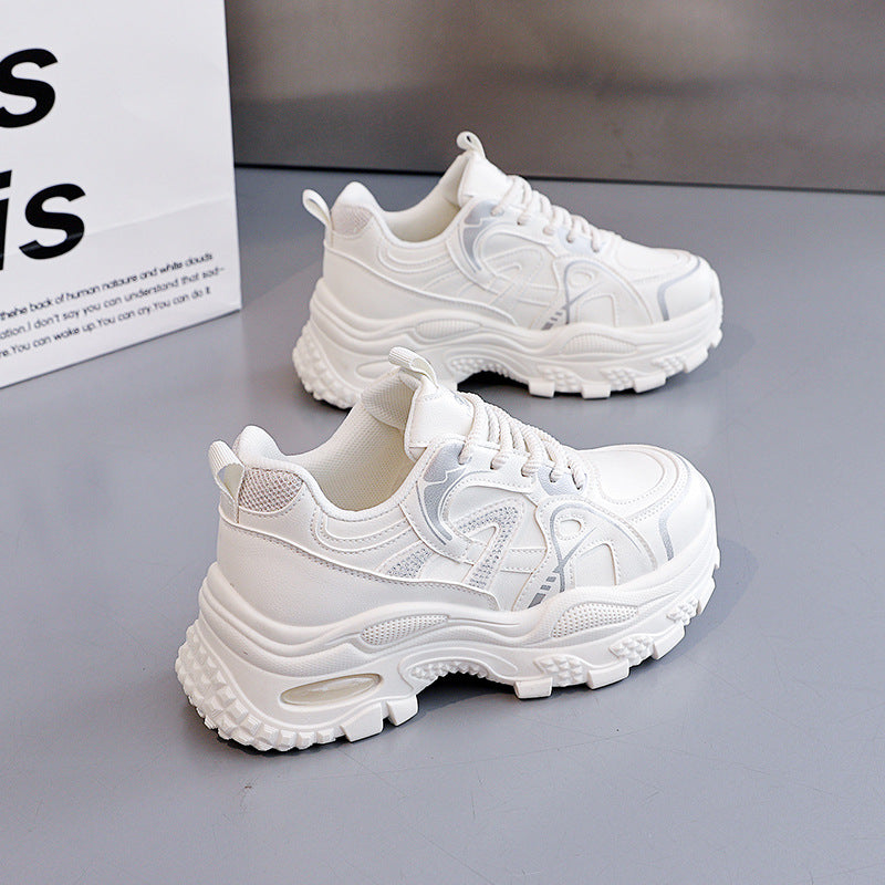Damen Chunky Sneakers mit atmungsaktivem Mesh-Obermaterial und dämpfender Sohle EB